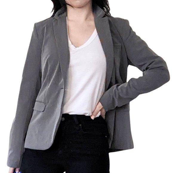 Metaphor Gray Blazer, Single Button, Size 4 - Picture 2 of 14